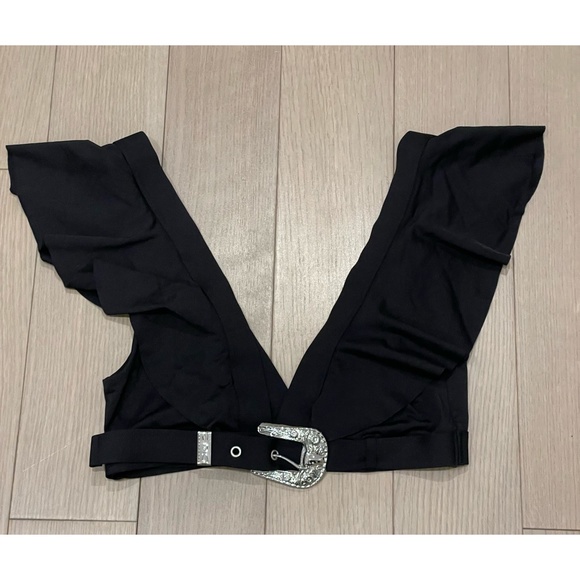 Onia Other - Onia x WeWoreWhat Willa Bikini Top in Black